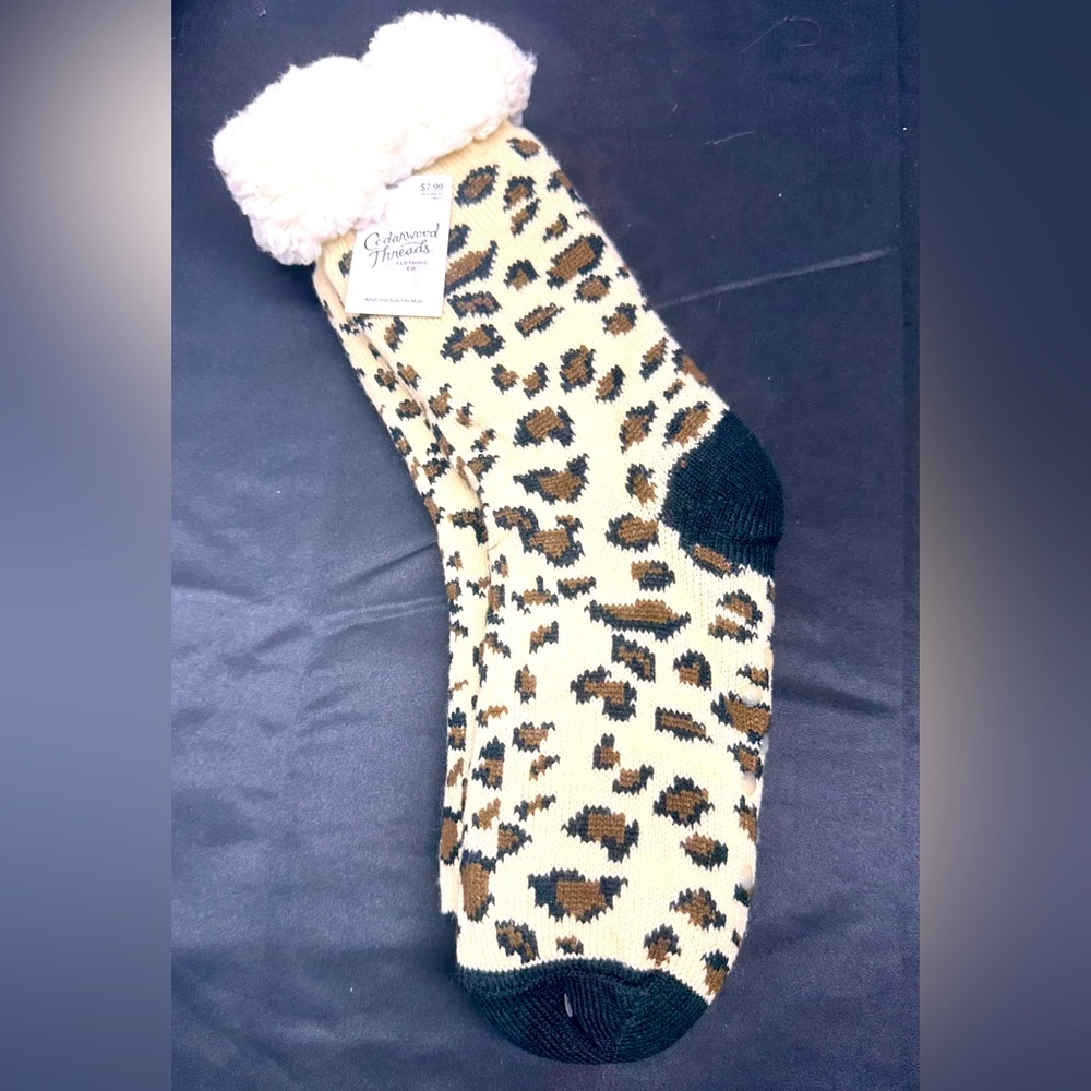 #1245 Cedarwood Threads Clothing Co Plush Socks